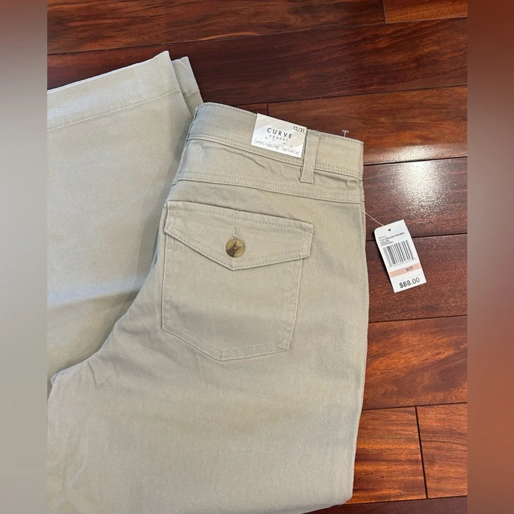 NWT-Curve Appeal Concealed comfort waist wide Leg Pants size 12 - Picture 6 of 7